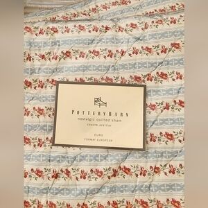 NIP. Pottery Barn Nostalgic Quilted Euro Sham - 2